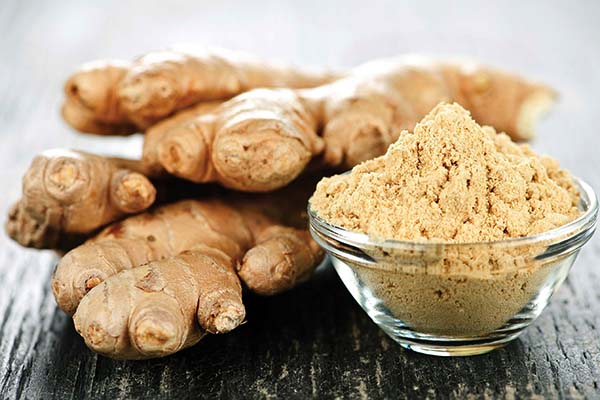 Fresh or powdered ginger can help relieve congestion and aches.