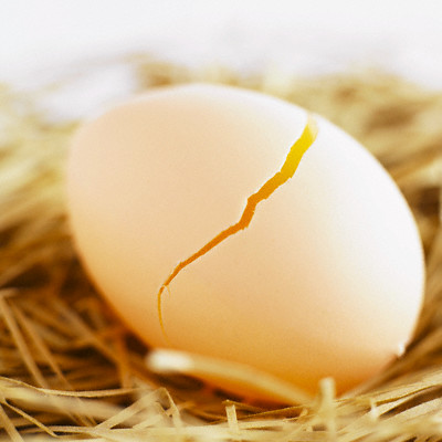 Broken Egg --- Image by © Milk Photographie/Corbis